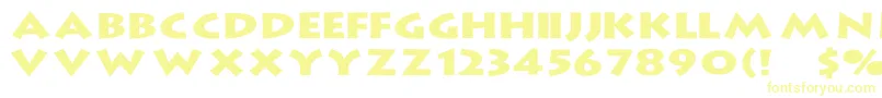 Czcionka LithographWd – żółte czcionki