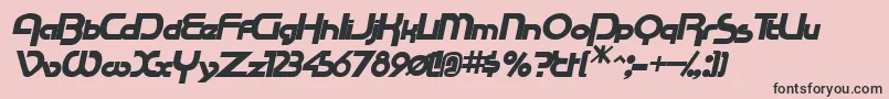 RacetracsskBolditalic Font – Black Fonts on Pink Background