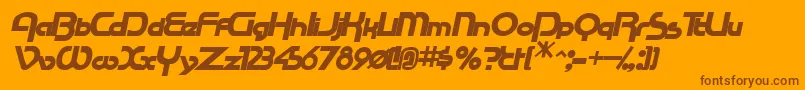 RacetracsskBolditalic Font – Brown Fonts on Orange Background