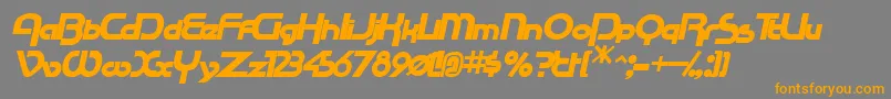 RacetracsskBolditalic Font – Orange Fonts on Gray Background