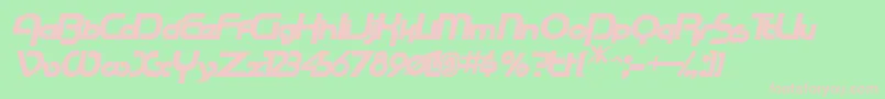 RacetracsskBolditalic Font – Pink Fonts on Green Background