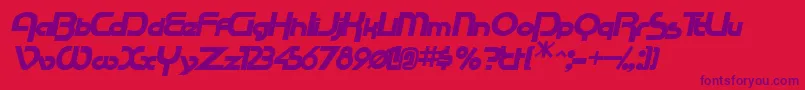 RacetracsskBolditalic Font – Purple Fonts on Red Background