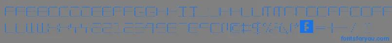 Шрифт AmayaTechnicalDots – синие шрифты на сером фоне