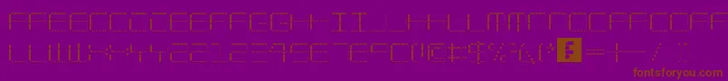 Czcionka AmayaTechnicalDots – brązowe czcionki na fioletowym tle