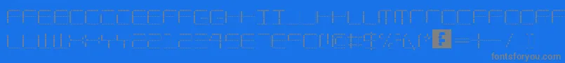 AmayaTechnicalDots Font – Gray Fonts on Blue Background