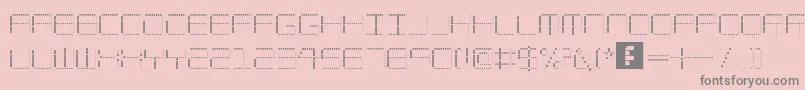 AmayaTechnicalDots Font – Gray Fonts on Pink Background