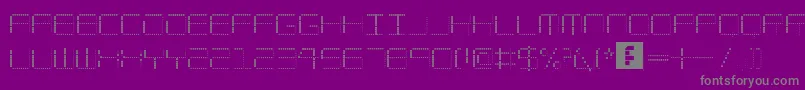 AmayaTechnicalDots Font – Gray Fonts on Purple Background