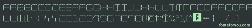 Шрифт AmayaTechnicalDots – зелёные шрифты на чёрном фоне