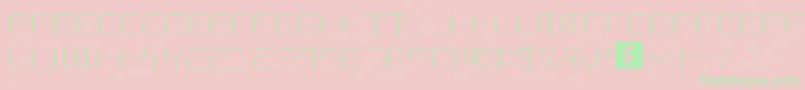 AmayaTechnicalDots-Schriftart – Grüne Schriften auf rosa Hintergrund