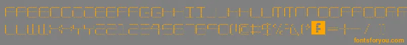 More about AmayaTechnicalDots Font AmayaTechnicalDots Font – Orange Fonts on Gray Background