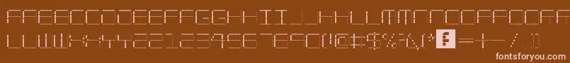 AmayaTechnicalDots-Schriftart – Rosa Schriften auf braunem Hintergrund