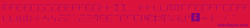 AmayaTechnicalDots Font – Purple Fonts on Red Background