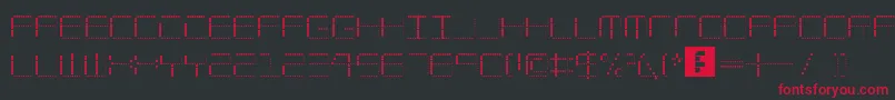 AmayaTechnicalDots Font – Red Fonts on Black Background