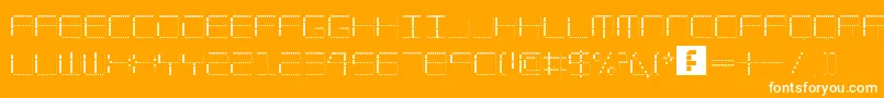More about AmayaTechnicalDots Font AmayaTechnicalDots Font – White Fonts on Orange Background