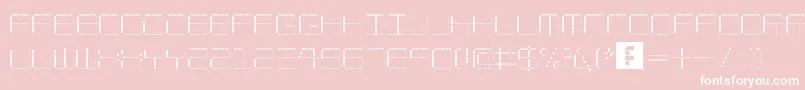 AmayaTechnicalDots Font – White Fonts on Pink Background