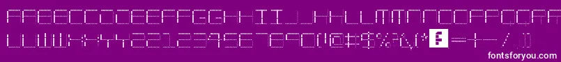 AmayaTechnicalDots Font – White Fonts on Purple Background