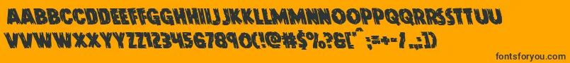 Doktermonstroleft Font – Black Fonts on Orange Background