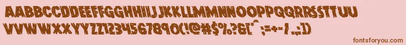 Doktermonstroleft Font – Brown Fonts on Pink Background