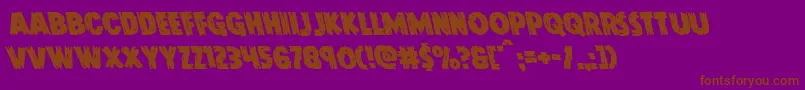 Doktermonstroleft Font – Brown Fonts on Purple Background