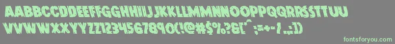 Doktermonstroleft Font – Green Fonts on Gray Background