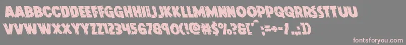 Doktermonstroleft Font – Pink Fonts on Gray Background