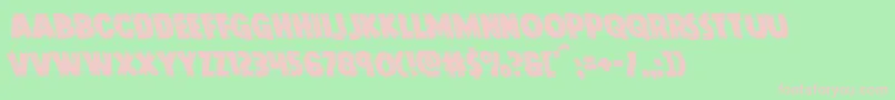 Шрифт Doktermonstroleft – розовые шрифты на зелёном фоне