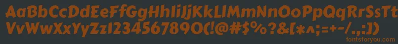 Carterone-fontti – ruskeat fontit mustalla taustalla