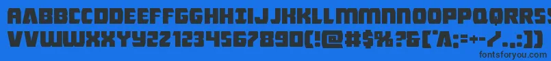 Intergalacticexpand Font – Black Fonts on Blue Background