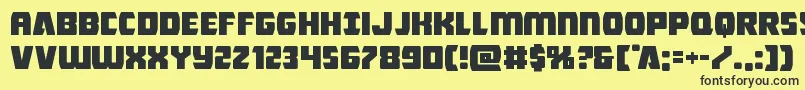 Intergalacticexpand Font – Black Fonts on Yellow Background