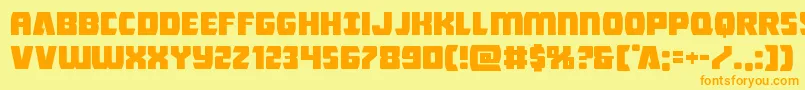 Intergalacticexpand Font – Orange Fonts on Yellow Background