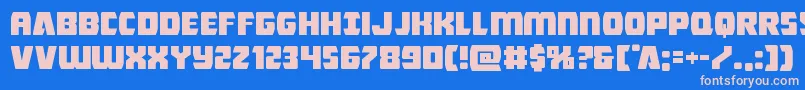 Weitere Informationen zur Intergalacticexpand-Schriftart Intergalacticexpand-Schriftart – Rosa Schriften auf blauem Hintergrund