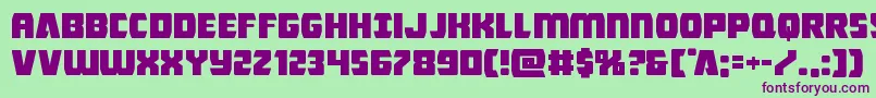 Police Intergalacticexpand – polices violettes sur fond vert
