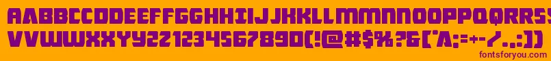 Intergalacticexpand Font – Purple Fonts on Orange Background