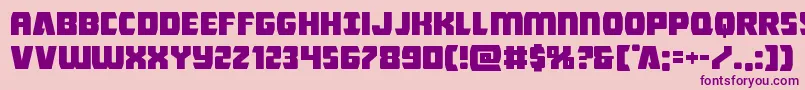 Czcionka Intergalacticexpand – fioletowe czcionki na różowym tle