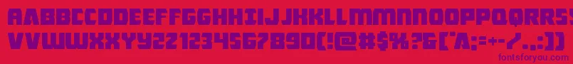 フォントIntergalacticexpand – 赤い背景に紫のフォント