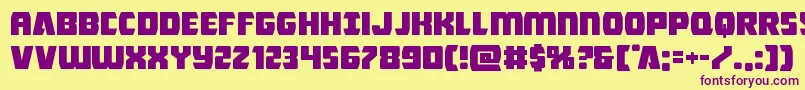 Intergalacticexpand-Schriftart – Violette Schriften auf gelbem Hintergrund