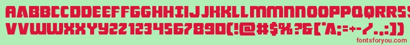 Intergalacticexpand Font – Red Fonts on Green Background