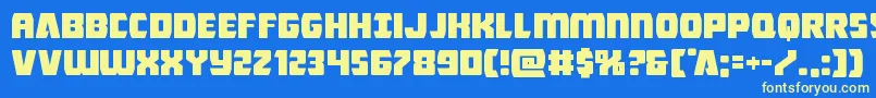 Intergalacticexpand Font – Yellow Fonts on Blue Background