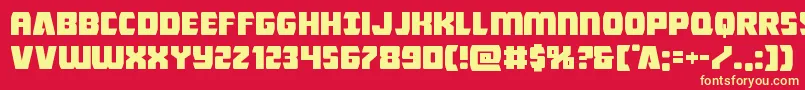 Intergalacticexpand Font – Yellow Fonts on Red Background