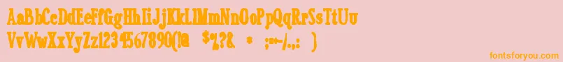 Sexsmithink Font – Orange Fonts on Pink Background