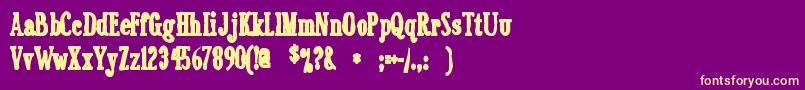 Sexsmithink Font – Yellow Fonts on Purple Background