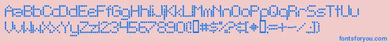 Telegraphic Font – Blue Fonts on Pink Background