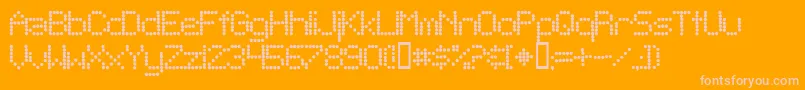 Telegraphic Font – Pink Fonts on Orange Background