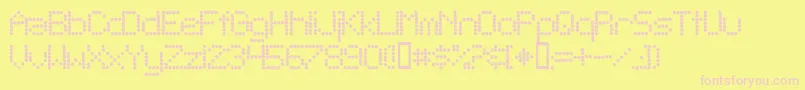 Telegraphic Font – Pink Fonts on Yellow Background