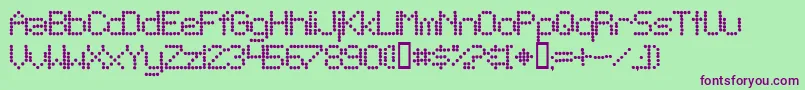 Telegraphic Font – Purple Fonts on Green Background