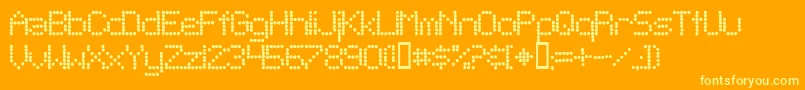 Telegraphic Font – Yellow Fonts on Orange Background
