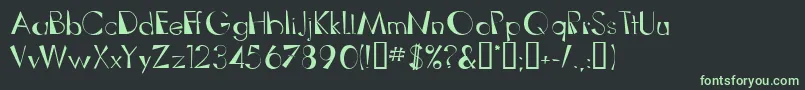 フォントOuthausA – 黒い背景に緑の文字