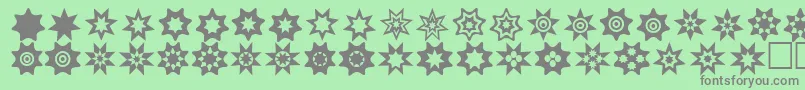 Fonte Starthings2 – fontes cinzas em um fundo verde
