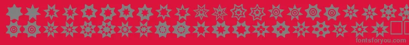 フォントStarthings2 – 赤い背景に灰色の文字
