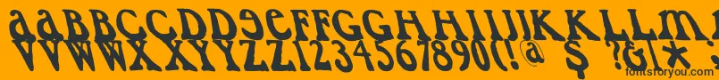 Шрифт Caslondadaesqueleft – чёрные шрифты на оранжевом фоне
